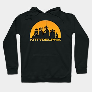 Kittydelphia logo - golden sunset Hoodie